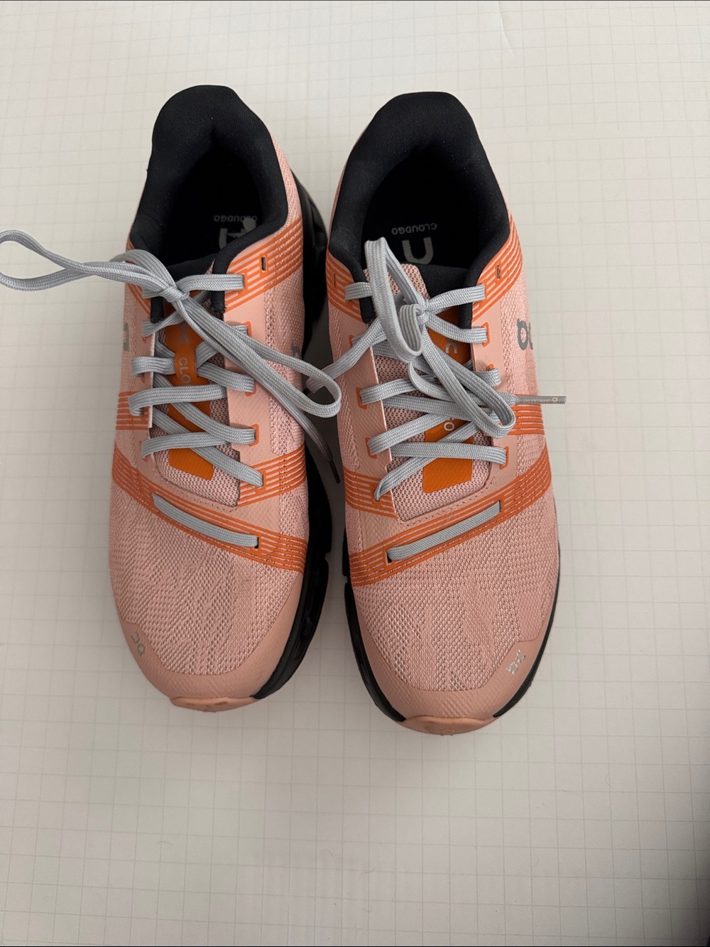 On Running Coral Pink and Black Women's Running Shoes